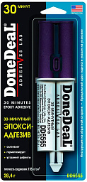 Прозрачный эпокси-адгезив в шприце DONE DEAL